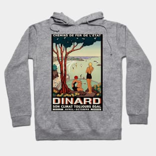 Dinard, France - Vintage Travel Poster Design Hoodie